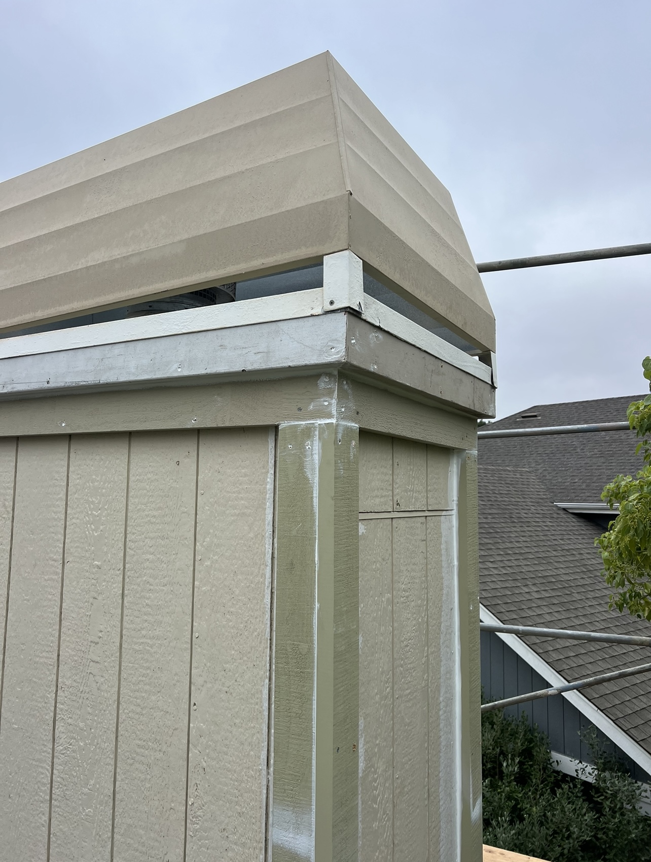 Concealed dry rot uncovered during exterior inspection