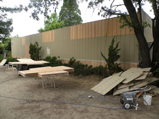 Commercial building exterior after repaint