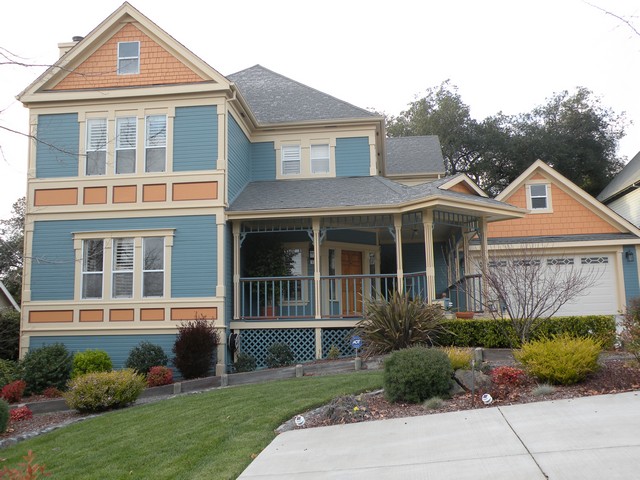 Exterior repaint with crisp trim contrast