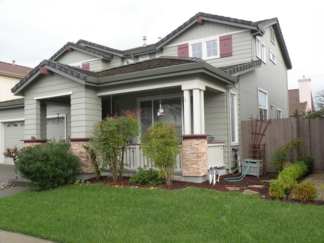Completed exterior, side elevation