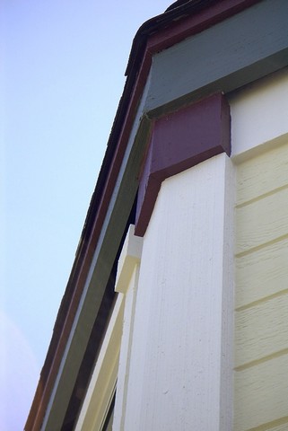 Victorian porch and spindle detail after restoration