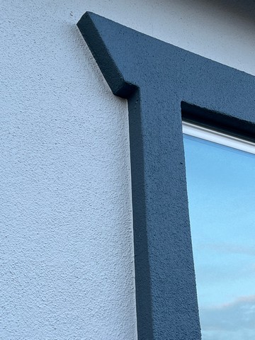 Exterior surfaces prepped and masked mid-project