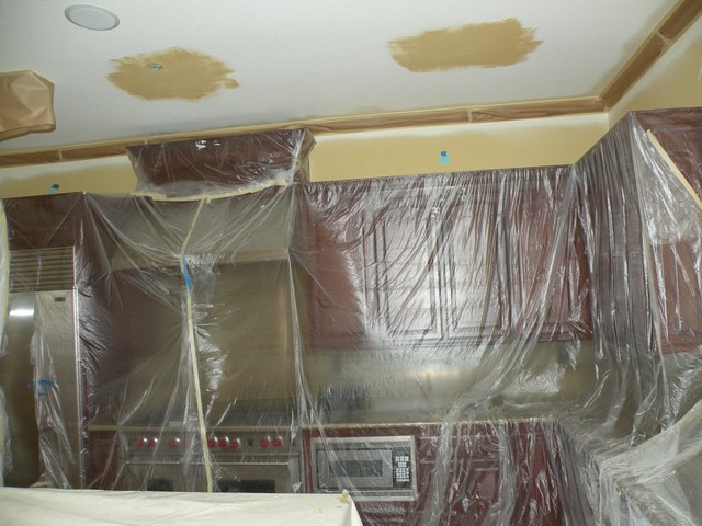 Finished interior repaint with clean cut lines